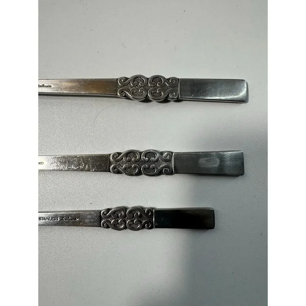 International Stainless Deluxe Danish Scroll 3 pc Serving Set MCM